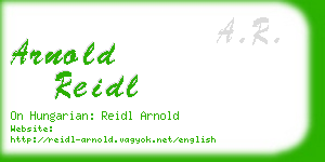 arnold reidl business card